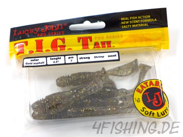 Lucky John Pro Series T.I.G. Tail 2,8" - der Hybride aus Twister und Shad!!!