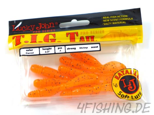 Lucky John Pro Series T.I.G. Tail 2,8" - der Hybride aus Twister und Shad!!!