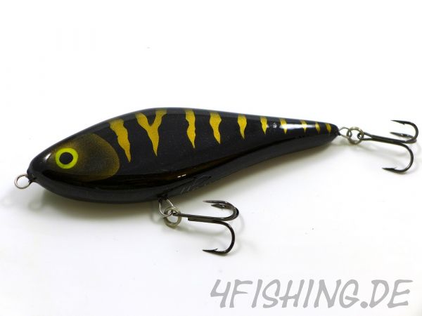 Monarch Dok HECHTKILLER-MAMMA der dicke Jerkbait in BLACK PERCH