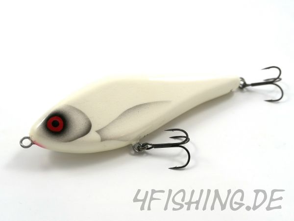 Monarch Dok HECHTKILLER-MAMMA der dicke Jerkbait in PEARL WHITE UV