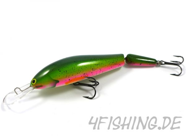 Der TAIMEN - 16 cm Traumwobbler handmade by Monarch Dok Farbe RAINBOW TROUT