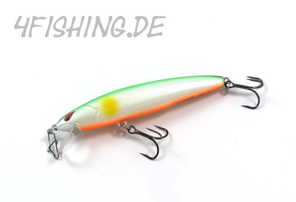 NORIES Laydown Minnow JUST WAKASAGI in LIME AYU / ORANGE BELLY - der Barschkiller!!!