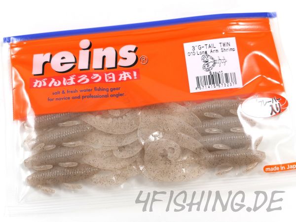 Reins G-TAIL TWIN GRUB in 3" - der Doppelschwanz, gesalzen & aromatisiert