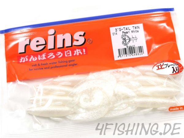 Reins G-TAIL TWIN GRUB in 3" - der Doppelschwanz, gesalzen & aromatisiert