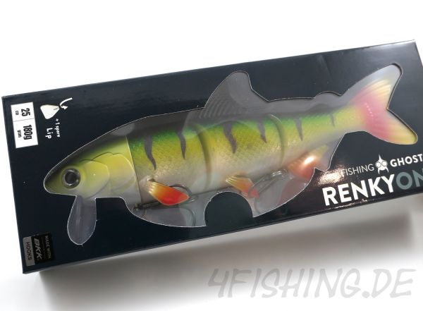 RENKY ONE - Hybrid Fishing Lure in 10" (25 cm) von Fishing Ghost in PERCH STRIPEZ (limited Edition)