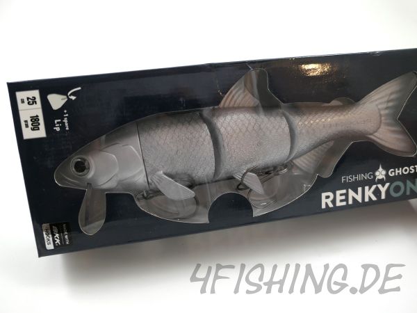 RENKY ONE - Hybrid Fishing Lure in 10" (25 cm) von Fishing Ghost in PURE SILVER