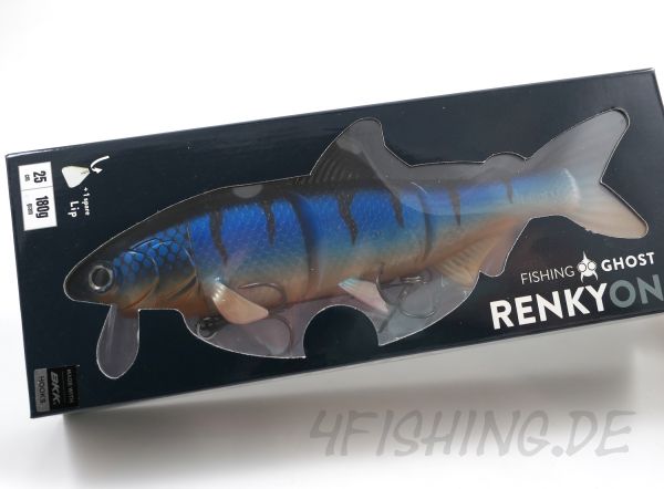 RENKY ONE - Hybrid Fishing Lure in 10" (25 cm) von Fishing Ghost in SUNDOWN STRIPEZ (limited Edition)