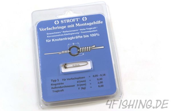 STROFT Vorfachringe mit Montagehilfe - bis zu 100% Knotentragkraft in versch. Größen!!!