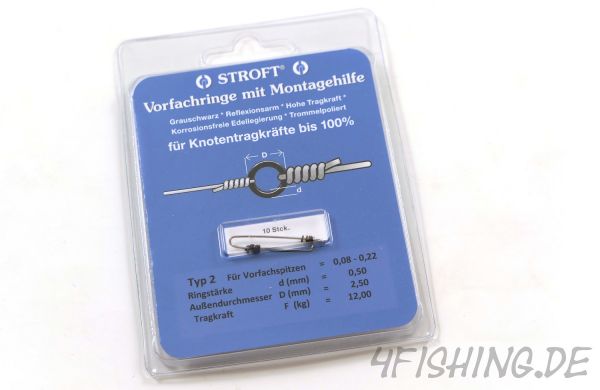 STROFT Vorfachringe mit Montagehilfe - bis zu 100% Knotentragkraft in versch. Größen!!!