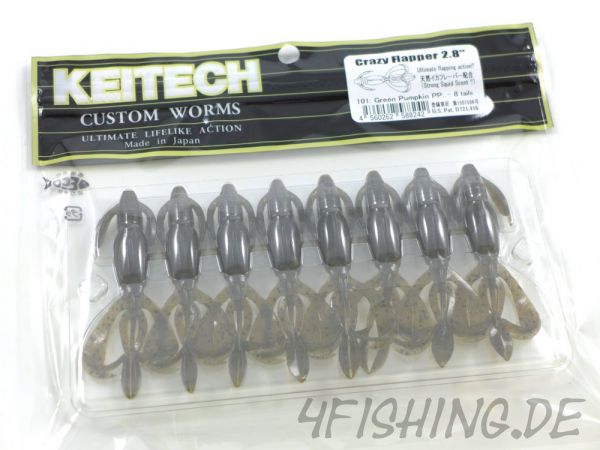 Der Crazy Flapper von KEITECH in 2,8" Farbe GREEN PUMPKIN PP.