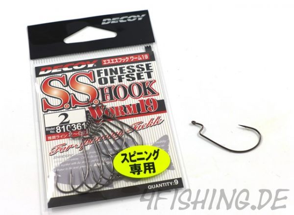 Der S.S. Finesse Offset Hook "Worm 19" von DECOY