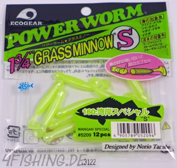 ABVERKAUF: ECOGEAR "GRASSMINNOW S" - kleiner "Wurm" ganz groß!!!