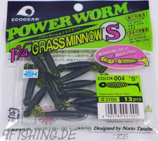 ABVERKAUF: ECOGEAR "GRASSMINNOW S" - kleiner "Wurm" ganz groß!!!