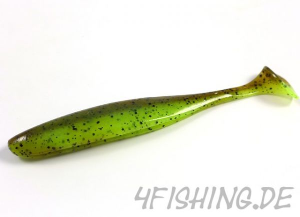 KEITECH Easy Shiner GREEN PUMPKIN / CHARTREUSE in 5" - aromatisierter Topgummi aus Japan