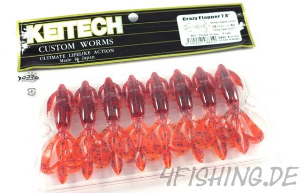 Der Crazy Flapper von KEITECH in 2,8" Farbe DELTA CRAW