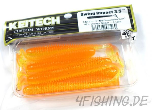 KEITECH Swing Impact in 3,5 Inch ORANGE SHINER