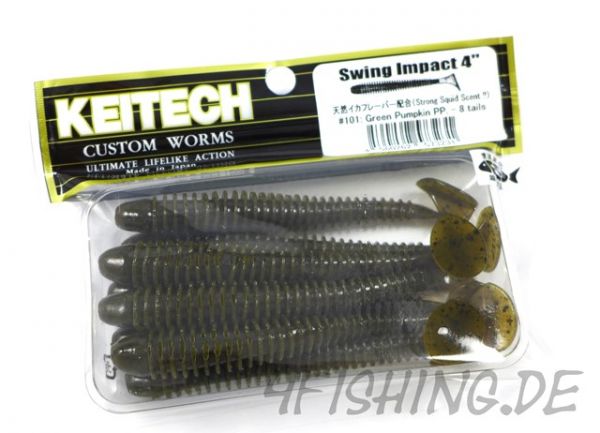 KEITECH Swing Impact in 4 Inch GREEN PUMPKIN PP.