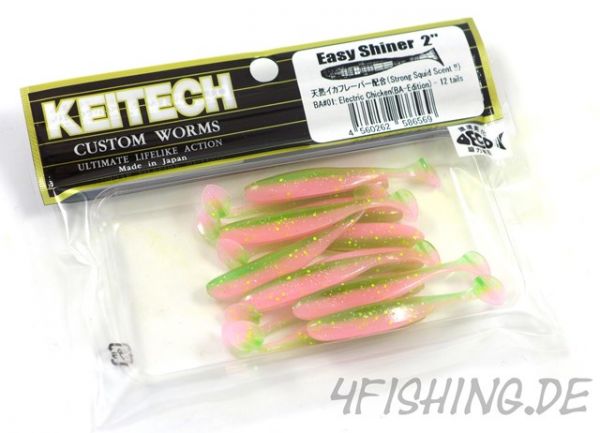 KEITECH Easy Shiner Electric Chicken (BA-Edition) in 2" - aromatisierter Topgummi aus Japan