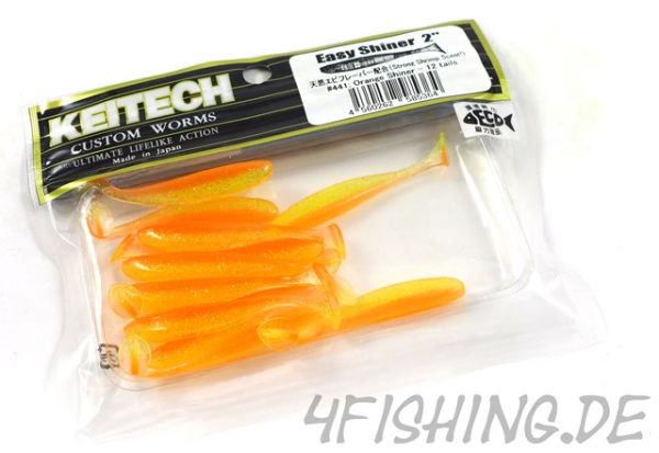 KEITECH Easy Shiner ORANGE SHINER in 2" - aromatisierter Topgummi aus Japan