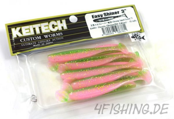 KEITECH Easy Shiner ELECTRIC CHICKEN (BA-EDITION)in 3" - aromatisierter Topgummi aus Japan