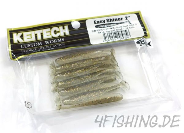 KEITECH Easy Shiner CRYSTAL SHAD in 2" - aromatisierter Topgummi aus Japan