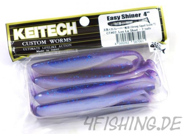 KEITECH Easy Shiner LEE LA SHAD in 4" - aromatisierter Topgummi aus Japan