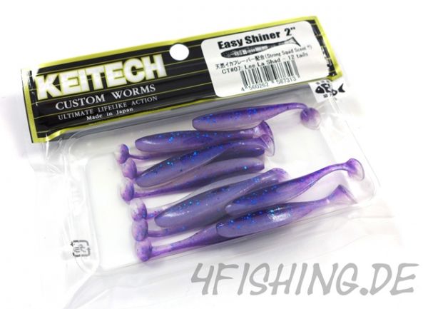 KEITECH Easy Shiner LEE LA SHAD in 2" - aromatisierter Topgummi aus Japan