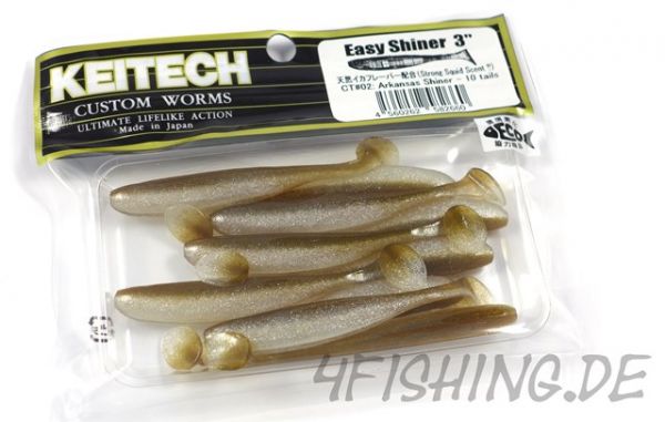 KEITECH Easy Shiner ARKANSAS SHINER in 3" - aromatisierter Topgummi aus Japan