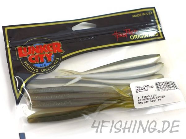 Lunker City Fin-S Fish in 4" ARKANSAS SHINER