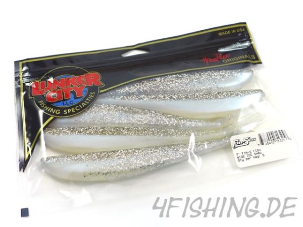 Lunker City Fin-S Fish in 7" ICE SHAD