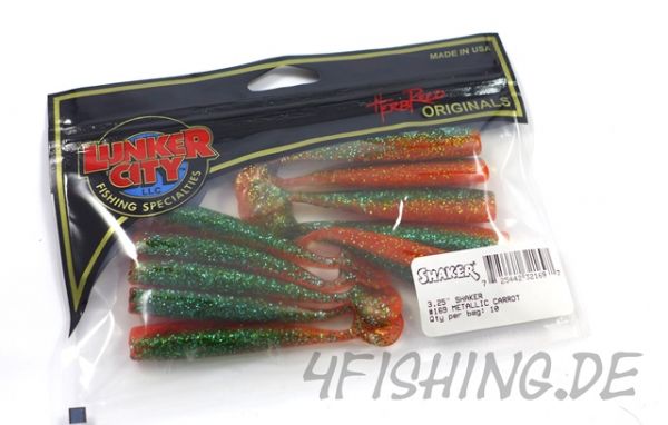 Lunker City Shaker in 3.25" (ca.8,5cm) METALLIC CARROT