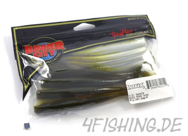 Lunker City Shaker in 4.5" (ca.11cm) MOSS SHAD