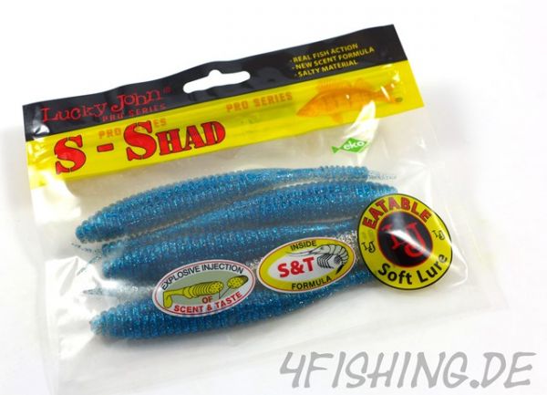 Lucky John Pro Series "S-Shad" 5,2" (13,2 cm) in CRYSTAL BLUE