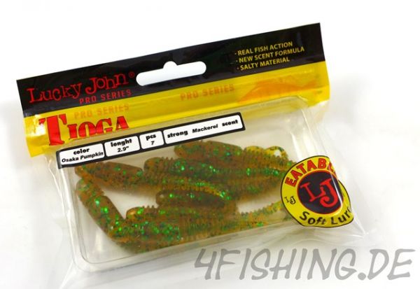 Lucky John Pro Series TIOGA in 2,9" (7,4 cm) in OSAKA PUMPKIN - der Raubfischkiller!!!