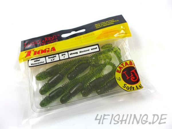 Lucky John Pro Series TIOGA in 2,9" (7,4 cm) in WATERMELON - der Raubfischkiller!!!