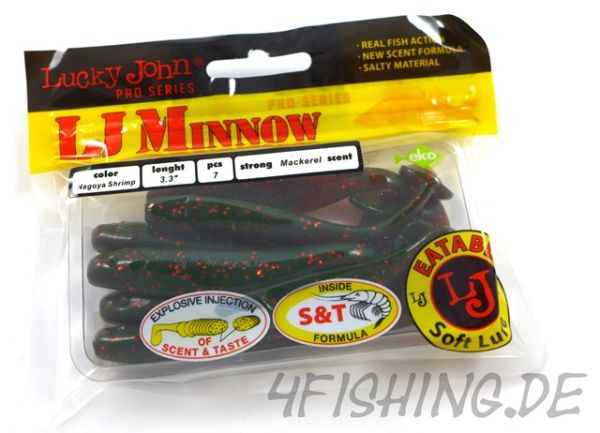 Der LJ-MINNOW in 3,3" (8,4 cm) von Lucky John in NAGOYA SHRIMP- Raubfischkiller!!!