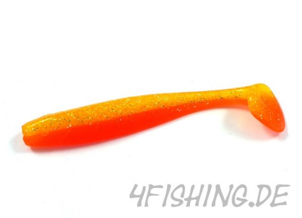 Der LJ-MINNOW in 3,3" (8,4 cm) von Lucky John in ORANGE CHARTREUSE - Raubfischkiller!!!