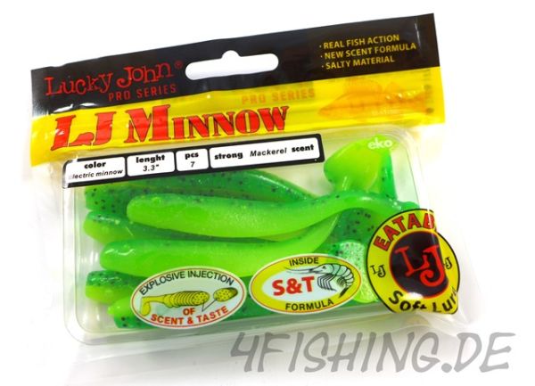 Der LJ-MINNOW in 3,3" (8,4 cm) von Lucky John in Electric Minnow - Raubfischkiller!!!