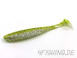 KEITECH Easy Shiner CHARTREUSE ICE SHAD in 5" - aromatisierter Topgummi aus Japan