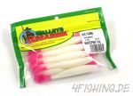 Bass Assassin Walleye Assassin (Turbo Sea Shad) in 4" WHITE PINK TAIL